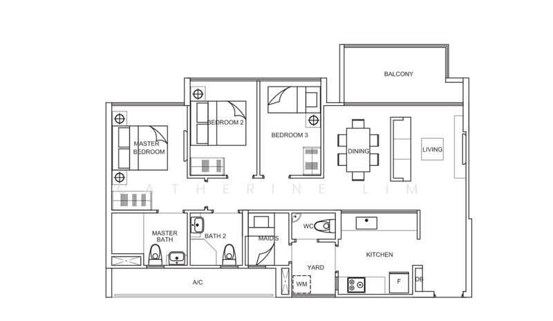La Fiesta, 70 Sengkang Square, 3 Bedrooms, 1,001 sqft, Condominium For Rent, by Catherine Lim, 500149141 - PropertyGuru.com.sg