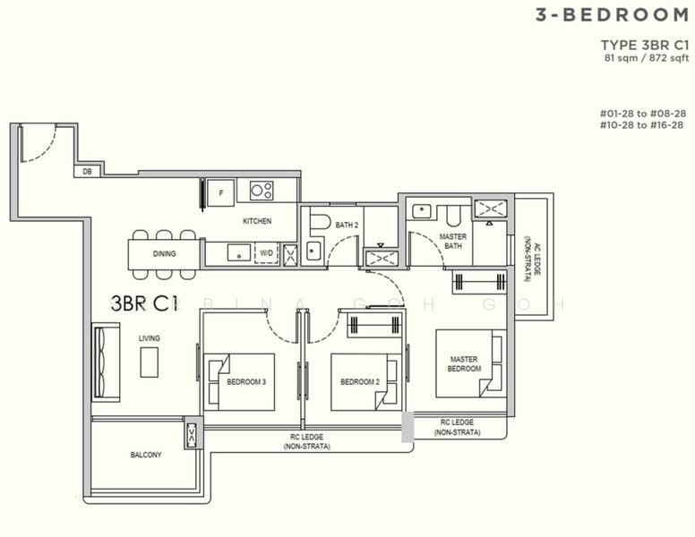 Lentor Gardens Residences, 68 Lentor Gardens, 3 Bedrooms, 872 sqft, Condominium For Sale, by Serbina Goh Goh, 500149400 - PropertyGuru.com.sg