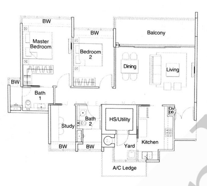 The Gale, 64 Flora Road, 3 Bedrooms, 1,152 sqft, Condominium For Rent, by James Ng, 500149624 - PropertyGuru.com.sg