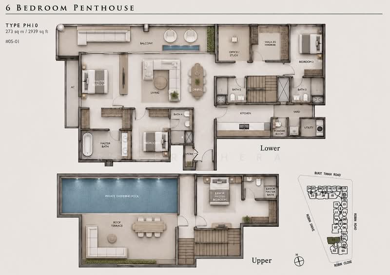 Robin Residences, 1 Robin Drive, 6 Bedrooms, 2,939 sqft, Condominium For Sale, by Roger Khera, 500149835 - PropertyGuru.com.sg