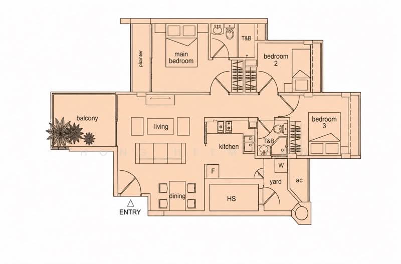 Le Merritt, 64 Lorong M Telok Kurau, 3 Bedrooms, 990 sqft, Apartment For Rent, by Hong Heem Tan, 500149845 - PropertyGuru.com.sg