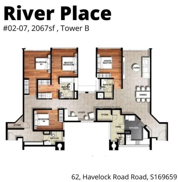River Place, 62 Havelock Road, 4 Bedrooms, 2,067 sqft, Condominium For Sale, by Danny Yong Kai Woon, 500149971 - PropertyGuru.com.sg