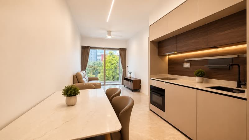 The Reef at King's Dock, 2 Harbourfront Avenue, 2 Bedrooms, 743 sqft, Condominium For Rent, by Jack Pang, 500149976 - Kitchen - PropertyGuru.com.sg