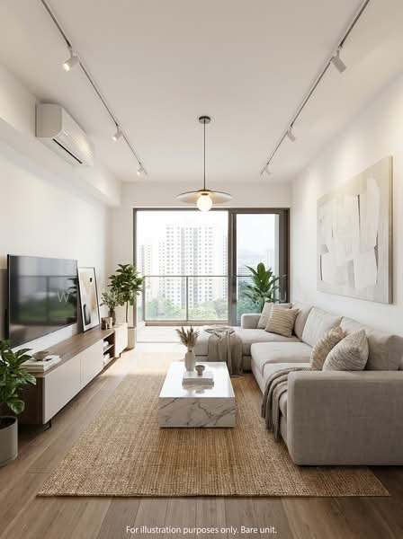 Treasure at Tampines, 57 Tampines Lane, 2 Bedrooms, 581 sqft, Condominium For Rent, by Winfred Quek, 500150026 - Living Room - PropertyGuru.com.sg