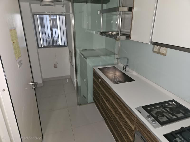 Silversea, 48 Marine Parade Road, 2 Bedrooms, 969 sqft, Condominium For Rent, by Joe Sim, 500150135 - Kitchen to Laundry area - PropertyGuru.com.sg
