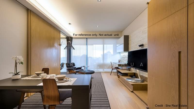 OUE Twin Peaks, 33 Leonie Hill Road, 1 Bedroom, 570 sqft, Condominium For Sale, by Shirley Chua, 500150198 - Living Room - PropertyGuru.com.sg