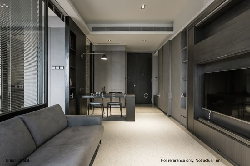 OUE Twin Peaks, 33 Leonie Hill Road, 1 Bedroom, 570 sqft, Condominium For Sale, by Shirley Chua, 500150198 - Living Room - PropertyGuru.com.sg