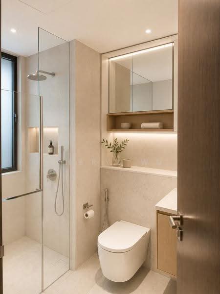 The Inflora, 51 Flora Drive, Changi Airport / Changi Village, 3 Bedrooms, 818 sqft, Condominium For Sale, by Cheryl Wu, 500150281 - Bathroom - PropertyGuru.com.sg