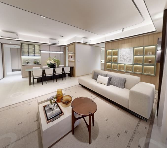 Bloomsbury Residences, 61 Media Circle, 4 Bedrooms, 1,345 sqft, Apartment For Sale, by Alvin Kwan, 500150284 - Living Room - PropertyGuru.com.sg
