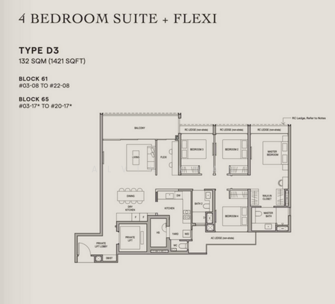 Bloomsbury Residences, 61 Media Circle, 4 Bedrooms, 1,421 sqft, Apartment For Sale, by Alvin Kwan, 500150347 - PropertyGuru.com.sg