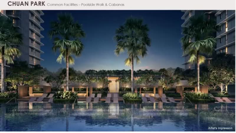 Chuan Park, 240 Lorong Chuan, 3 Bedrooms, 1,206 sqft, Condominium For Sale, by Alvin Kwan, 500150423 - Pool - PropertyGuru.com.sg