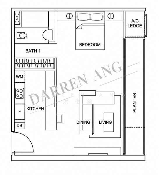 One-North Residences, 7 One-North Gateway, 1 Bedroom, 592 sqft, Apartment For Rent, by Darren Ang 洪俊旋, 500150606 - PropertyGuru.com.sg
