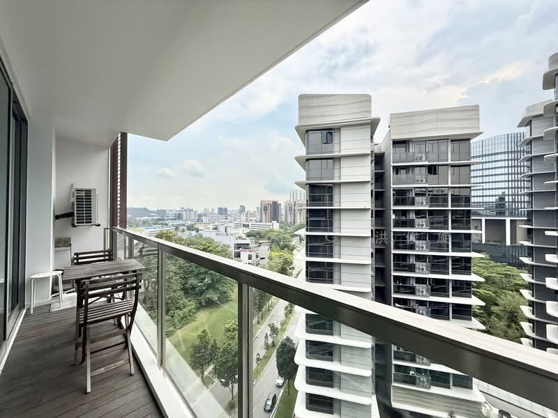 One-North Residences, 7 One-North Gateway, 1 Bedroom, 592 sqft, Apartment For Rent, by Darren Ang 洪俊旋, 500150606 - Balcony - PropertyGuru.com.sg