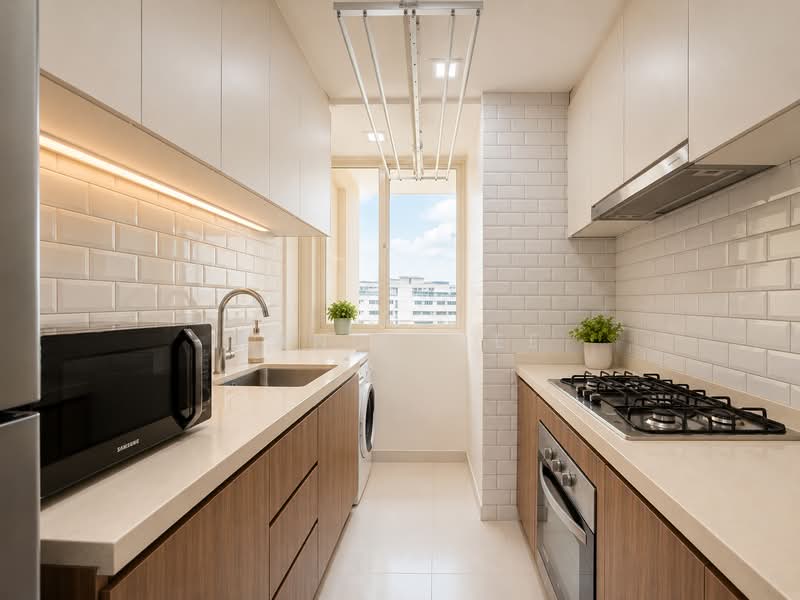 Watercolours, 25 Pasir Ris Link, 3 Bedrooms, 958 sqft, Executive Condominium For Sale, by Nancy See, 500150612 - Kitchen - PropertyGuru.com.sg
