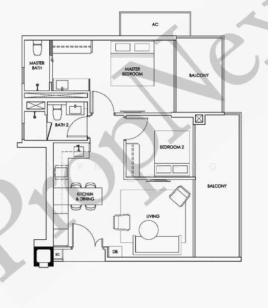 Robin Residences, 5 Robin Drive, 2 Bedrooms, 829 sqft, Condominium For Rent, by Bernie Wang 王盛雄, 500150631 - PropertyGuru.com.sg