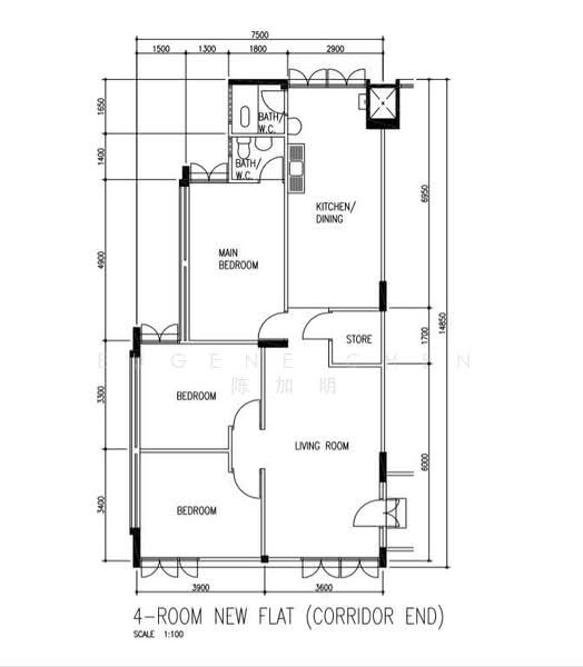 122 Ang Mo Kio Avenue 3, 122 Ang Mo Kio Avenue 3, 3 Bedrooms, 990 sqft, HDB Flat For Sale, by Eugene Chen 陈加明, 500150635 - PropertyGuru.com.sg