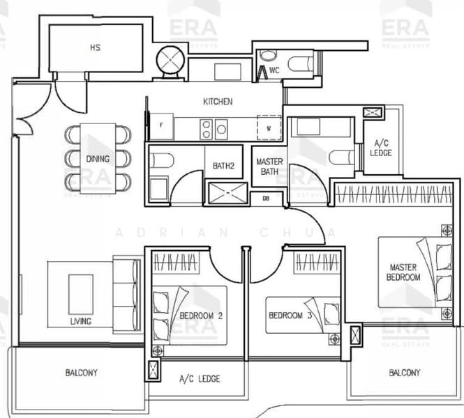 Stars of Kovan, 980 Upper Serangoon Road, 3 Bedrooms, 987 sqft, Apartment For Sale, by Adrian Chua, 500150649 - PropertyGuru.com.sg