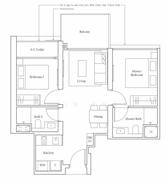 Avenue South Residence, 13 Silat Avenue, 2 Bedrooms, 689 sqft, Condominium For Sale, by Kavin Kuah, 500150650 - PropertyGuru.com.sg