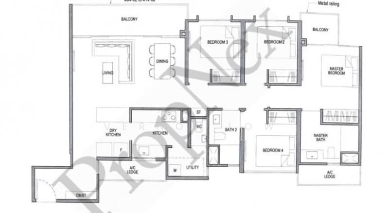 Park Colonial, 10 Woodleigh Lane, 4 Bedrooms, 1,249 sqft, Condominium For Rent, by Vernon Low, 500150793 - PropertyGuru.com.sg