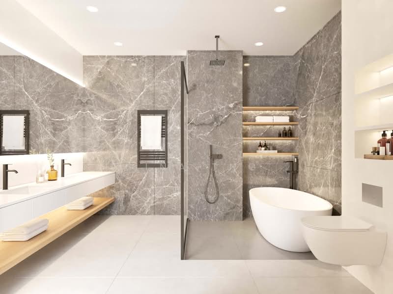Brand New Developer listing. Freehold interest-terrace @d12, Brand New developer listing. Inter-Terrace at district 12 with lift, 5 Bedrooms, 5,425 sqft, Terraced House For Sale, by Gina Tng, 500150869 - Bathroom - PropertyGuru.com.sg