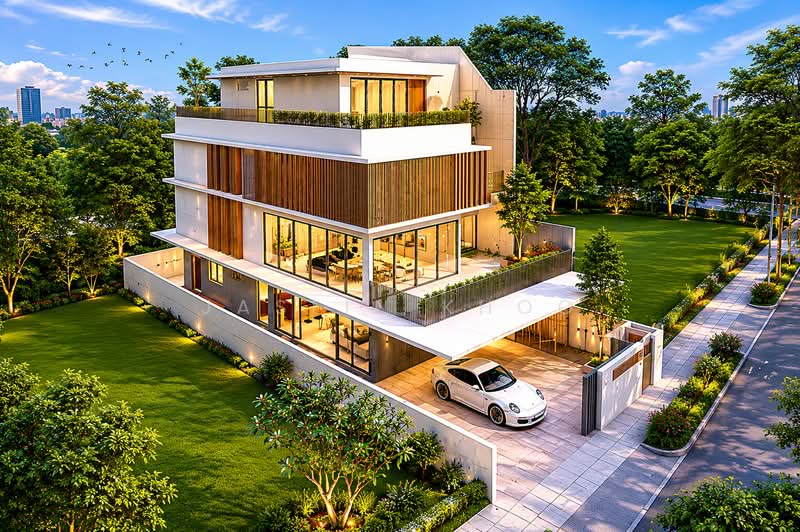 🏠 District 19 Luxury Brand New Semi-Detached Home at Serangoon Gardens🌿, , 6 Bedrooms, 7,200 sqft, Semi-Detached House For Sale, by Jaslin Khoo, 500150973 - Exterior - PropertyGuru.com.sg
