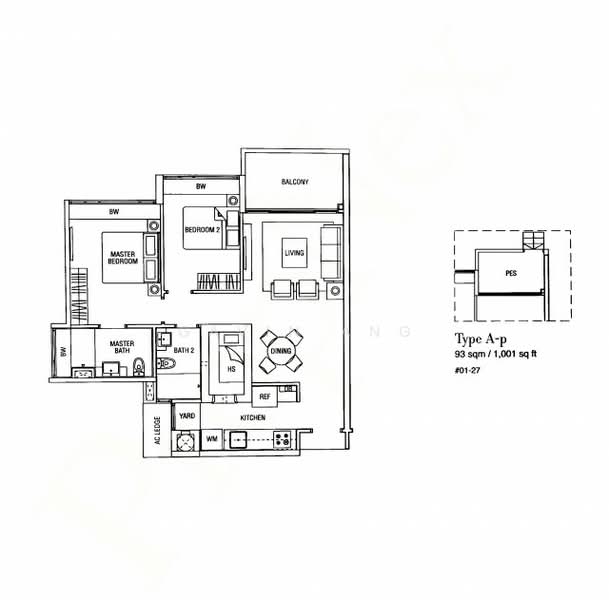 Waterfront Waves, 766 Bedok Reservoir Road, 2 Bedrooms, 990 sqft, Condominium For Sale, by Gavin Ang, 500150987 - PropertyGuru.com.sg