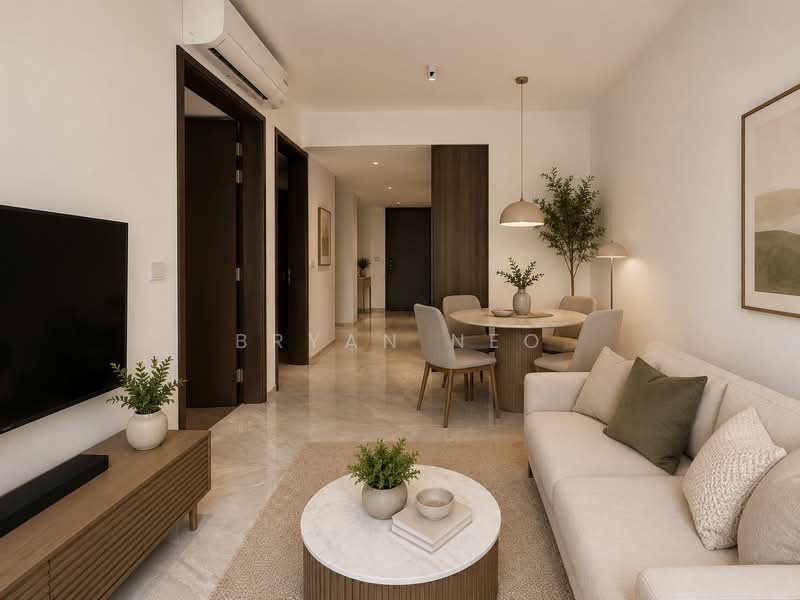 Tembusu Grand, 92 Jalan Tembusu, 1 Bedroom, 527 sqft, Condominium For Sale, by Bryan Neo, 500151133 - Living Room - PropertyGuru.com.sg