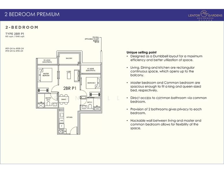 Lentor Gardens Residences, 68 Lentor Gardens, 2 Bedrooms, 646 sqft, Condominium For Sale, by Randall How, 500151187 - PropertyGuru.com.sg