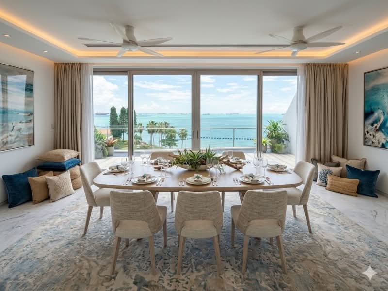 The Coast at Sentosa Cove, 276 Ocean Drive, 5 Bedrooms, 4,596 sqft, Condominium For Sale, by Fanny Ong, 500151230 - Dining Room - PropertyGuru.com.sg