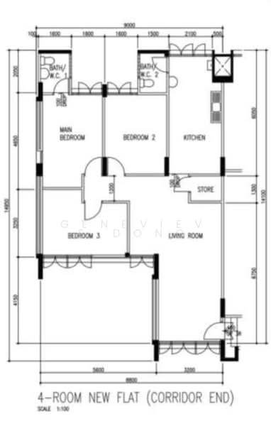 Hougang Central, , 4 Bedrooms, 979 sqft, HDB Flat For Sale, by Genevieve Dong, 500151263 - PropertyGuru.com.sg