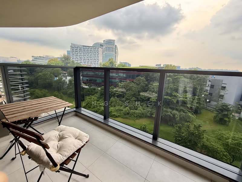 One-North Eden, 8 Slim Barracks Rise, 1 Bedroom, 517 sqft, Condominium For Rent, by Ling Shek, 500151348 - Balcony - PropertyGuru.com.sg