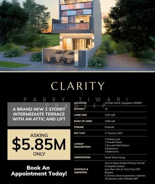 CLARITY, , 4 Bedrooms, 3,268 sqft, Terraced House For Sale, by Parry Tiwari Pradeep, 500151441 - Exterior - PropertyGuru.com.sg