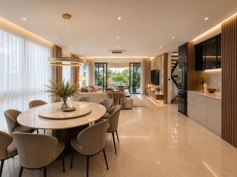 Brand New 3.5 + M Storey Corner-T @ Jalan Baiduri / Telok Kurau, Telok Kurau, 7 Bedrooms, 7,500 sqft, Corner Terrace For Sale, by Lin Ong, 500151517 - Living Room - PropertyGuru.com.sg