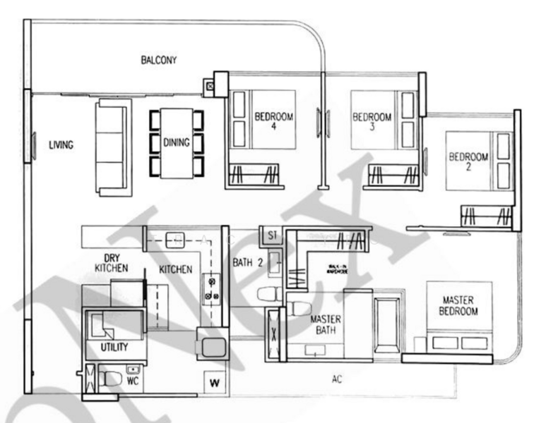 Riversound Residence, 1 Sengkang East Avenue, 4 Bedrooms, 1,345 sqft, Condominium For Rent, by Tracey Yeo, 500151595 - PropertyGuru.com.sg