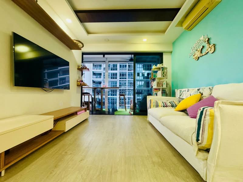 Riverparc Residence, 90 Punggol Drive, 3 Bedrooms, 1,227 sqft, Executive Condominium For Sale, by Brandon Wee, 500152189 - Living Room - PropertyGuru.com.sg