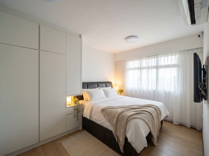 140D Corporation Drive, 140D Corporation Drive, 3 Bedrooms, 1,001 sqft, HDB Flat For Sale, by Junese See, 500152278 - actual layout with Ai furniture staging - PropertyGuru.com.sg