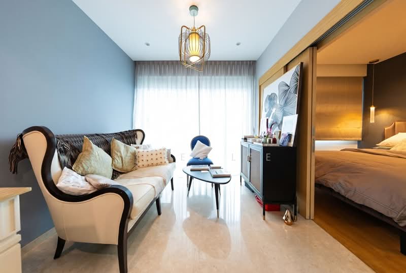 Eight Riversuites, 2 Whampoa East, 1 Bedroom, 441 sqft, Condominium For Rent, by Gates Lee, 500152381 - Living Room - PropertyGuru.com.sg