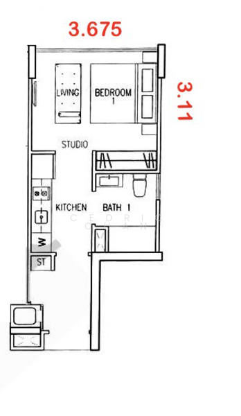 Riversound Residence, 7 Sengkang East Avenue, Studio, 380 sqft, Condominium For Rent, by Cedric Chan, 500152575 - PropertyGuru.com.sg