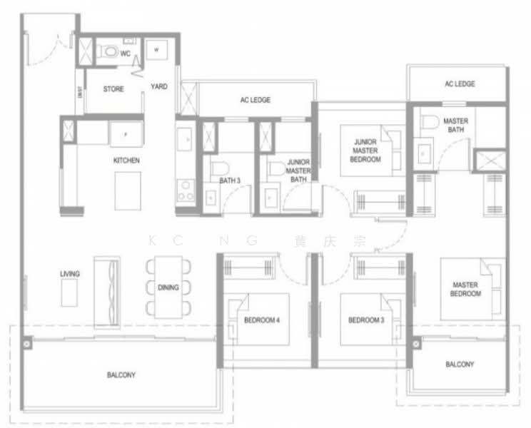 Verdale, 16 De Souza Avenue, 4 Bedrooms, 1,410 sqft, Condominium For Sale, by KC Ng 黄庆宗, 500152725 - PropertyGuru.com.sg