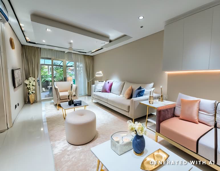 Rio Vista, 26 Upper Serangoon View, 3 Bedrooms, 1,600 sqft, Condominium For Rent, by Tuty Aminudin, 500152729 - Living Room (Illustration purpose only) - PropertyGuru.com.sg
