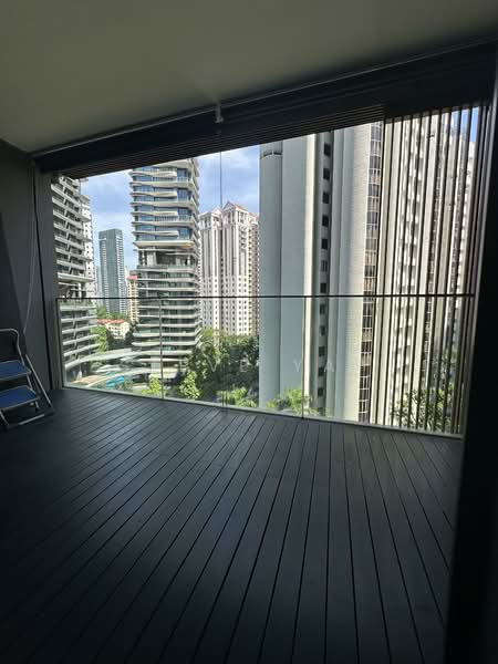 OUE Twin Peaks, 33 Leonie Hill Road, 1 Bedroom, 549 sqft, Condominium For Rent, by Steve Yap, 500152747 - Balcony - PropertyGuru.com.sg