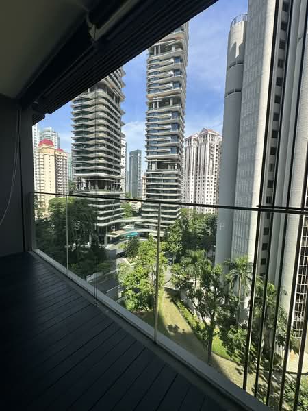 OUE Twin Peaks, 33 Leonie Hill Road, 1 Bedroom, 549 sqft, Condominium For Rent, by Steve Yap, 500152747 - Balcony - PropertyGuru.com.sg