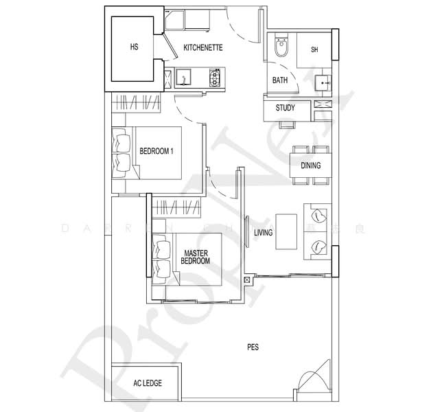 Parc Rosewood, 73 Rosewood Drive, 2 Bedrooms, 764 sqft, Condominium For Rent, by Darren Chua 蔡忠良, 500152865 - PropertyGuru.com.sg