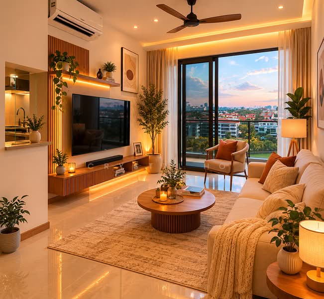 The Botany at Dairy Farm, 3 Dairy Farm Walk, 3 Bedrooms, 883 sqft, Condominium For Sale, by Crystal Ho, 500152975 - Living Room - PropertyGuru.com.sg