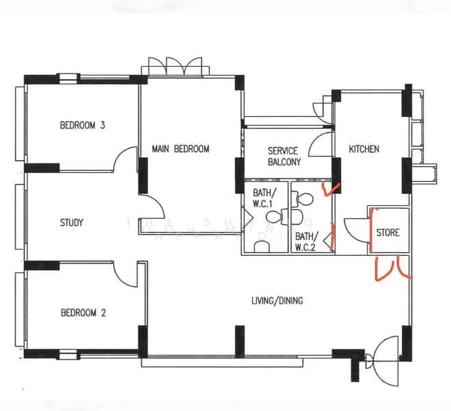 570 Hougang Street 51, 570 Hougang Street 51, 3 Bedrooms, 1,292 sqft, HDB Flat For Sale, by Ooh Ming, 500153042 - PropertyGuru.com.sg