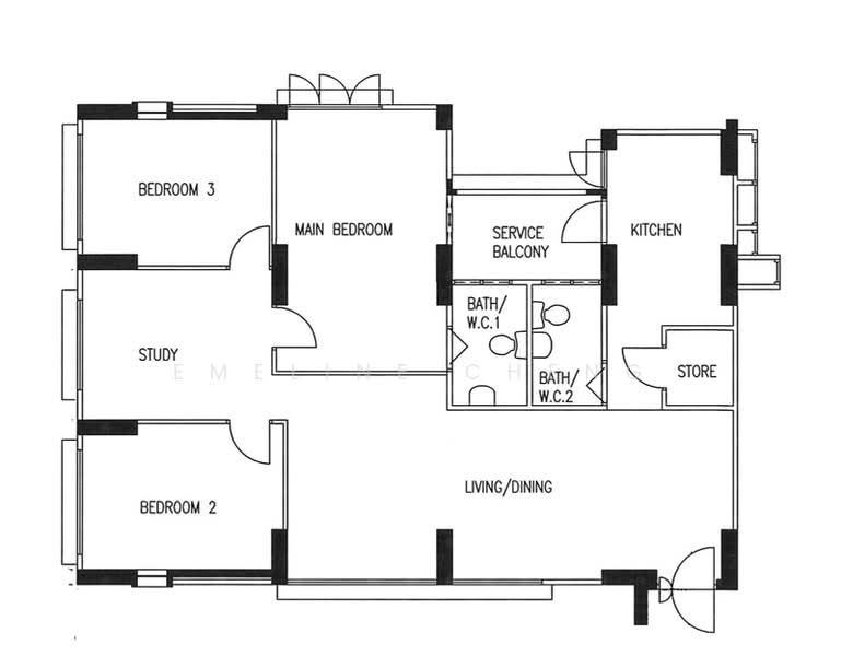 570 Hougang Street 51, 570 Hougang Street 51, 3 Bedrooms, 1,291 sqft, HDB Flat For Sale, by Emeline Cheng, 500153076 - PropertyGuru.com.sg