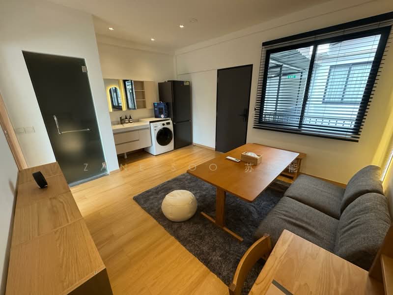 Brand New MUJI-Style 1B1B for Rent Right Beside Newton MRT (6-8mins Walk), 25 Gilstead Road, 1 Bedroom, 400 sqft, Conservation House For Rent, by Zane Soo 苏昱能, 500153469 - Living Room - PropertyGuru.com.sg