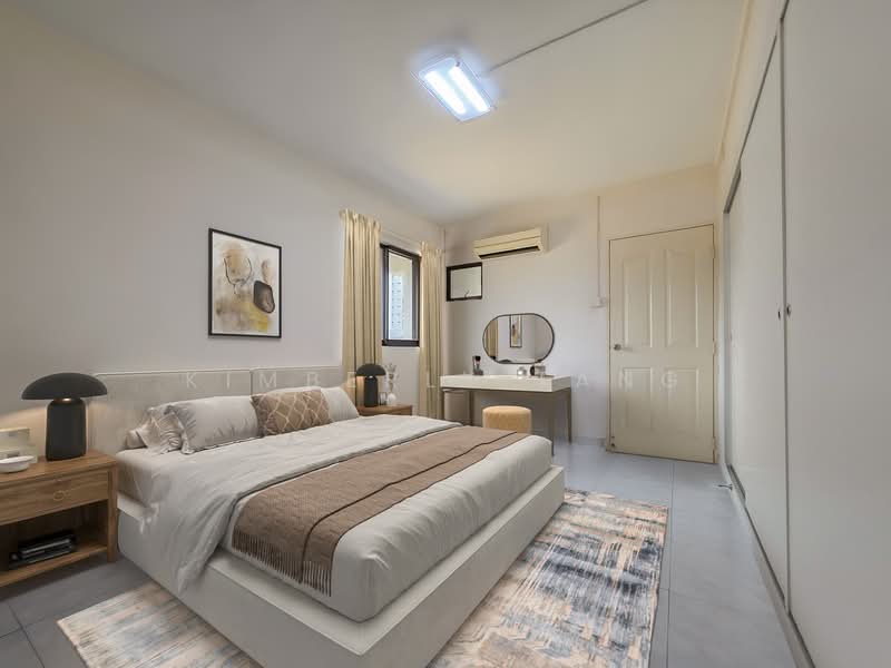 109 Clementi Street 11, 109 Clementi Street 11, 2 Bedrooms, 872 sqft, HDB Flat For Sale, by Kimberly Tang, 500153810 - AI Rendering Master Bedroom - PropertyGuru.com.sg