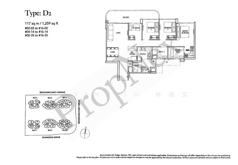 Riversound Residence, 1 Sengkang East Avenue, 4 Bedrooms, 1,259 sqft, Condominium For Rent, by Kelvin Lim 林德文, 500153840 - PropertyGuru.com.sg