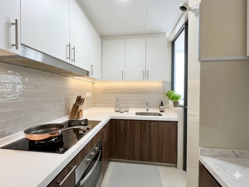 Riversound Residence, 1 Sengkang East Avenue, 4 Bedrooms, 1,259 sqft, Condominium For Rent, by Kelvin Lim 林德文, 500153840 - Kitchen - PropertyGuru.com.sg